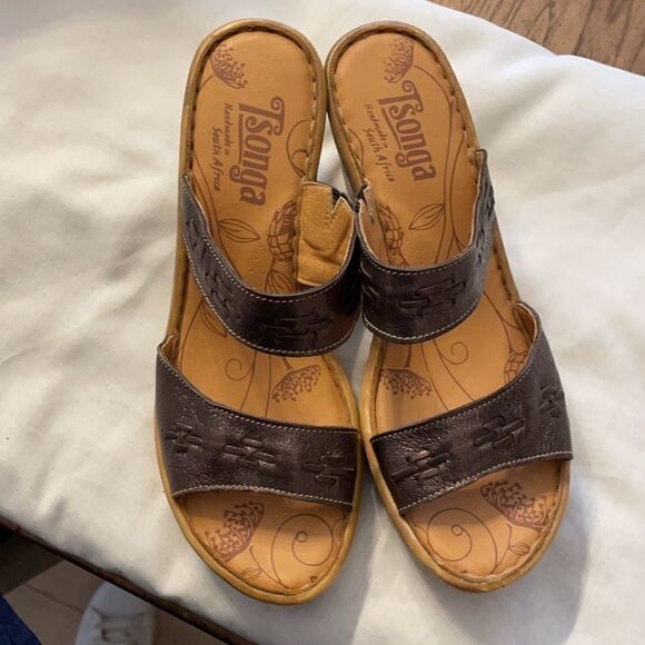 TSONGA PEWTER/BRONZE MULES.  LIGHTWEIGHT.  COMFY.  NEW - Picture 3 of 10